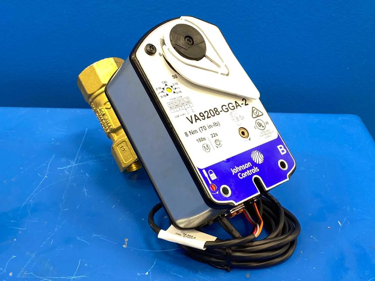 Johnson Controls VG1241DN+948GGA 1-1/4" 2W Ball Valve, 11.7CV Brass ...
