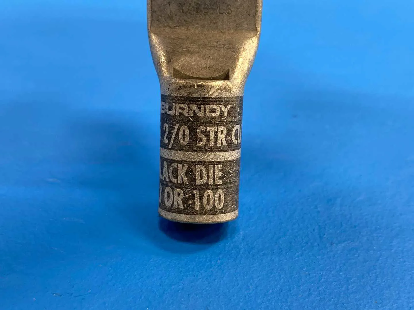 未生流 銅製 薄端 Burndy N125 2/0 STR CU Black Die 13 or 100 Copper Compression Lug